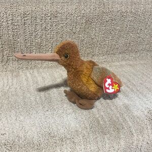 Ty Beanie Baby Beak. Brown bird. No flaws.